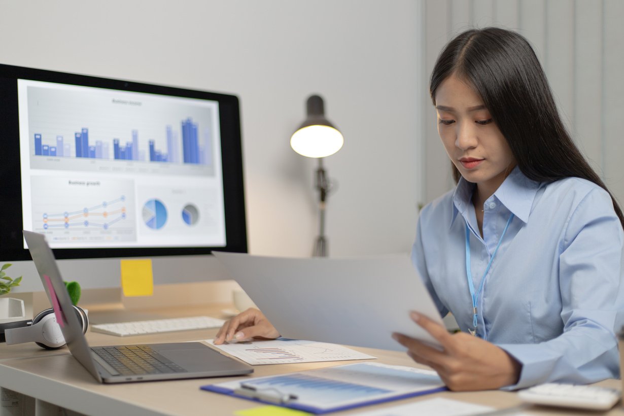 Woman Working in Office